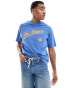 Фото #1 товара Levi's vneck atheltics script logo t-shirt in blue