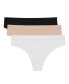 Фото #1 товара Women's Cabana Cotton Seamless Thong Underwear 3-Pack G2283P3