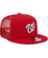 Фото #4 товара Men's Red Washington Nationals Team Color Trucker 9FIFTY Snapback Hat
