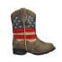 Фото #1 товара Roper Patriot Light Up Heels Round Toe Cowboy Toddler Boys Brown Casual Boots 0