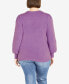 Фото #2 товара Plus Size Nicky Pom Pom Balloon Sleeve Sweater