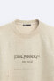 Vintage-effect printed sweatshirt