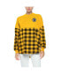 Фото #2 товара Women's Gold Boston Bruins Buffalo Check Long Sleeve T-shirt