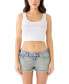 Фото #1 товара Women's Glitter Arched Logo Cropped Tank