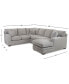 Фото #14 товара CLOSEOUT! Loranna 3-Pc. Fabric Sectional with Chaise, Created for Macy's