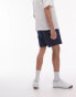 Topman classic fit waffle short in navy Синий, L - W36 - фото #3