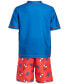 ფოტო #2 პროდუქტის Toddler Boys Rash Guard & Swim Trunks, 2 Piece Set