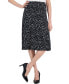 Фото #1 товара Women's Dot-Print Flared Pull-On Midi Skirt