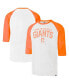 Men's Cream Distressed San Francisco Giants City Connect Crescent Franklin Raglan Three-Quarter Sleeve T-shirt