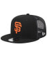 Men's Black San Francisco Giants Team Color Trucker 9FIFTY Snapback Hat