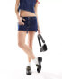 Lioness lowrise denim mini skirt co-ord in indigo wash Синий, 38 - фото #1