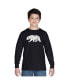 ფოტო #1 პროდუქტის Big Boy's Word Art Long Sleeve T-shirt - California Bear