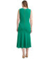 Women's Flounce-Hem Sleeveless Midi Dress