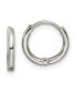 Stainless Steel Polished Hinged Hoop Earrings