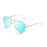 Gold Metal Frame With Space Blue Flat Lens