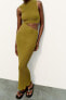 Фото #2 товара Длинное платье с фигурным вырезом ZARA