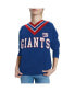 Women's Royal New York Giants Heidi Raglan V-Neck Sweater