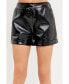 ფოტო #2 პროდუქტის Women's Shiny Pu Shorts