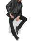 Men's Faux Leather Moto Jacket, Created for Macy's Черный, M - фото #9