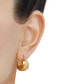 ფოტო #2 პროდუქტის Polished Graduated Chunky Oval Hoop Earrings in 14k Yellow Gold