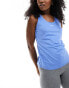 Nike Training One Dri-Fit slim tank in blue