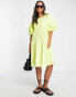 Фото #2 товара YAS ruched puff sleeve mini dress in yellow - YELLOW