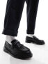 Dr Martens Adrian snaffle loafers in black atlas pebble leather