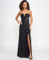 ფოტო #4 პროდუქტის Juniors' Strapless Embellished Floral Gown