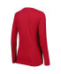 Women's Cardinal Arizona Cardinals Post Season Long Sleeve V-Neck T-shirt