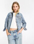 Levi's Original denim trucker jacket in light blue with side stripe BLAU, XS - фото #1