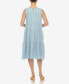 ფოტო #2 პროდუქტის Women's Sleeveless Tiered Chambray Midi Dress