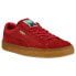 Puma Suede Crepe Lace Up Mens Red Sneakers Casual Shoes 380707-05