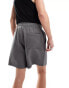 Weekday relaxed fit jersey shorts in off-black