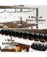 Фото #3 товара Wine Rack Table With 4 Rows of Glass Holders