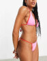 COLLUSION contrast bind bikini bottom in pink 44 - фото #8