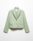 Фото #4 товара Women's Buttons Detail Cropped Blazer