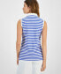 ფოტო #2 პროდუქტის Women's Striped Sleeveless Polo Shirt