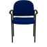 Фото #3 товара Comfort Navy Fabric Stackable Steel Side Reception Chair With Arms
