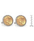 ფოტო #2 პროდუქტის Gold-Layered 2005 Bison Nickel Rope Bezel Coin Cuff Links