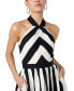 ფოტო #3 პროდუქტის Women's Striped Halter-Neck Dress