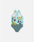 Фото #2 товара Girl One Piece Swimsuit Baby Blue Printed Fruits - Toddler Child