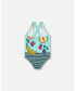 ფოტო #2 პროდუქტის Girl One Piece Swimsuit Baby Blue Printed Fruits - Toddler Child