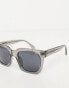 Фото #4 товара A.Kjaerbede Nancy square sunglasses in grey transparent