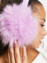 Daisy Street ear muffs in pink faux fur