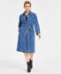 Фото #1 товара Women's Denim Trench Coat, Created for Macy's