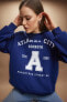 Фото #6 товара Oversize Fit Bisiklet Yaka Kalın Sweatshirt B5086ax23wn