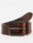 Фото #1 товара Jack & Jones smooth leather belt in brown