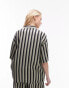 Topshop co ord stripe linen oversized shirt in multi 36 - фото #8