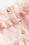 Ruffle-trimmed Cotton Dress