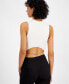 ფოტო #2 პროდუქტის Women's Cropped Mock-Neck Sleeveless Top